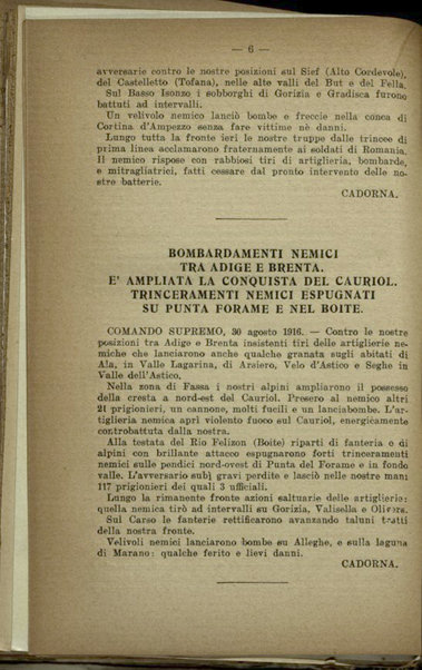 Il diario della nostra guerra : bollettini ufficiali dell'esercito e della marina